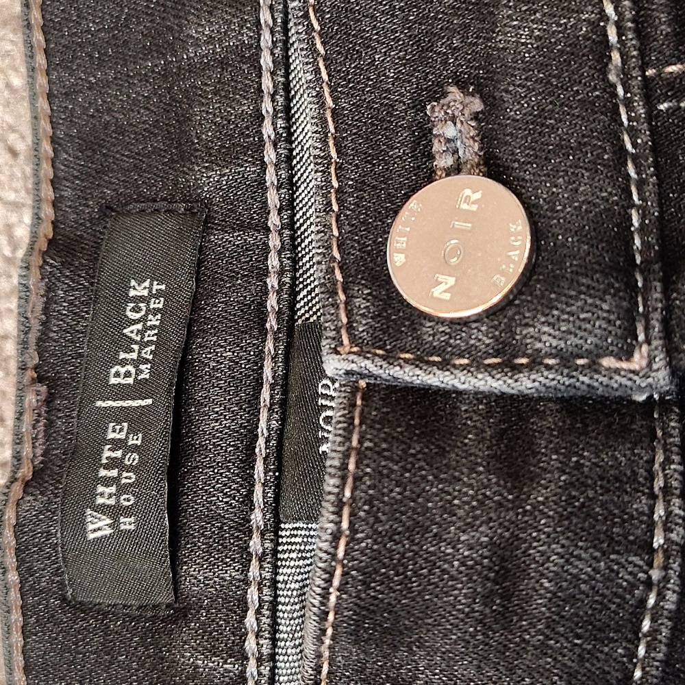 WHBM Women's Noir Slim Ankle Black Jeans Size 14 - Picture 2 of 10